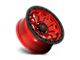 Fuel Wheels Covert Candy Red with Black Bead Ring Wheel; 17x9 (20-24 Jeep Gladiator JT)