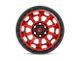 Fuel Wheels Covert Candy Red with Black Bead Ring Wheel; 17x9 (18-24 Jeep Wrangler JL)
