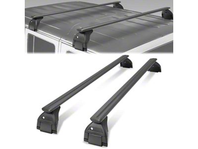 Factory Style Roof Rack Cross Bars (07-24 Jeep Wrangler JK & JL 4-Door w/ Hard Top)