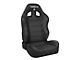 Corbeau Baja XRS Suspension Seats with Seat Heater and Inflatable Lumbar; Black Vinyl/Cloth; Pair (Universal; Some Adaptation May Be Required)