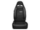 Corbeau Moab Reclining Seats with Inflatable Lumbar; Black Vinyl/Cloth; Pair (Universal; Some Adaptation May Be Required)