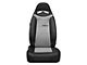 Corbeau Moab Reclining Seats with Inflatable Lumbar; Black Vinyl/Grey Perforated Vinyl; Pair (Universal; Some Adaptation May Be Required)