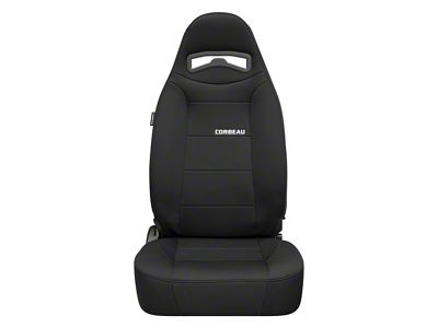 Corbeau Moab Reclining Seats with Seat Heater and Inflatable Lumbar; Black Neoprene; Pair (Universal; Some Adaptation May Be Required)