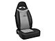 Corbeau Moab Reclining Seats with Seat Heater and Inflatable Lumbar; Black Vinyl/Grey Perforated Vinyl; Pair (Universal; Some Adaptation May Be Required)