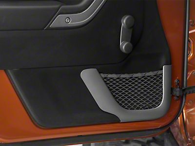 Rugged Ridge Jeep Wrangler Front Charcoal Door Net Trim  (11-18 Jeep  Wrangler JK)