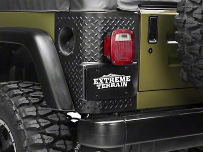 Rugged Ridge Jeep Wrangler Rear Quarter Panel Body Armor Kit  (97-06  Jeep Wrangler TJ w/ Bushwacker Style Fender Flares) - Free Shipping