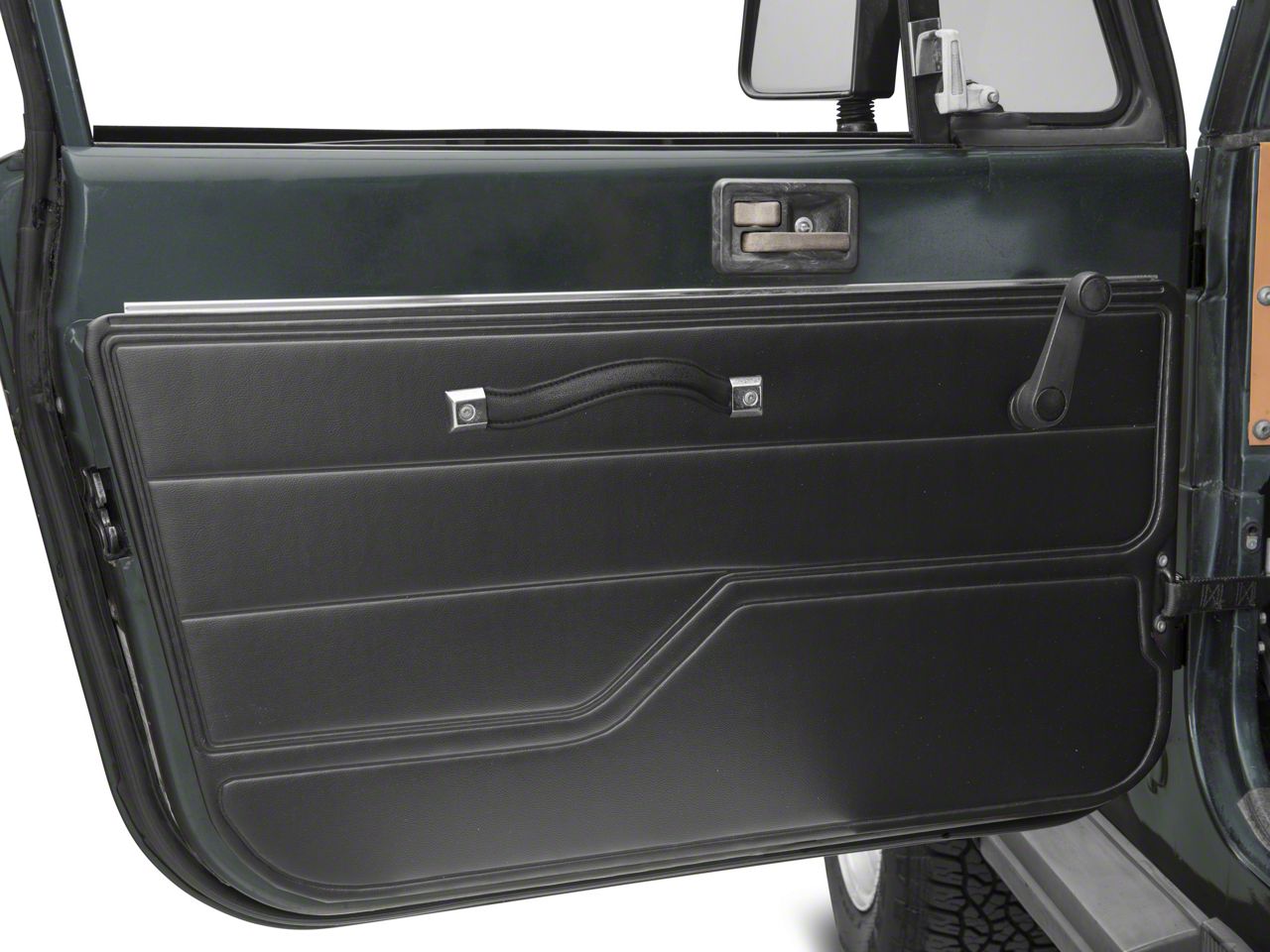 Jeep Wrangler Door Interior Trim Panel; Driver Side; Black (87-95 Jeep  Wrangler YJ)