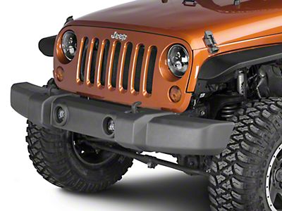 Details about   2007-2018 JEEP WRANGLER front Bumper Cover Bright Silver Gloss JK Applique OEM 