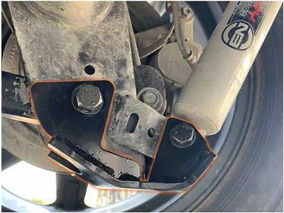 Rear Shock Skid Plates; Black (07-18 Jeep Wrangler JK)
