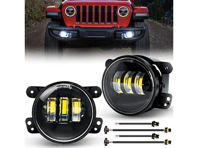 Nilight 4-Inch LED Fog Lights (07-18 Jeep Wrangler JK)
