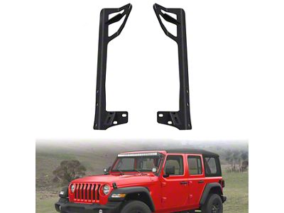 Nilight 52-Inch Light Bar and Pod Light Windshield Frame Mounting Brackets (07-18 Jeep Wrangler JK)