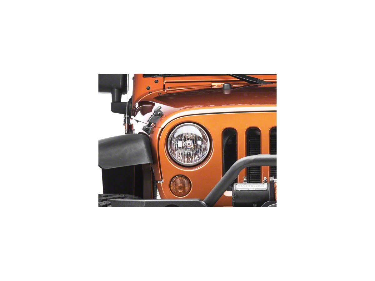 Jeep Wrangler Headlight; Chrome Housing; Clear Lens;; Passenger Side (07-18 Jeep  Wrangler JK)