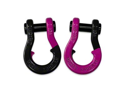 Moose Knuckle Offroad Jowl Split Recovery Shackle 3/4 Combo; Black Hole / Pogo Pink