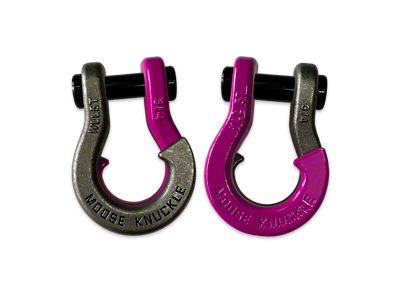 Moose Knuckle Offroad Jowl Split Recovery Shackle 3/4 Combo; Raw Dog / Pogo Pink