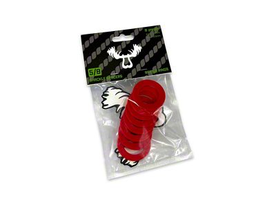 Moose Knuckle Offroad Rattle Rings Shackle Isolator Washers 5/8; Flame Red