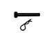 Moose Knuckle Offroad Mohawk Hitch Pin with Hair Pin Clip; 3/4-Inch x 4.50-Inch