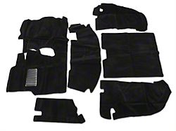 Rugged Ridge Deluxe Carpet Kit with Adhesive; Black (97-06 Jeep Wrangler TJ)