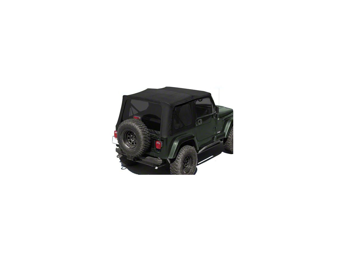 Rugged Ridge Jeep Wrangler XHD Replacement Soft Top with Tinted Windows and  Door Skins - Black Diamond  (88-95 Jeep Wrangler YJ)
