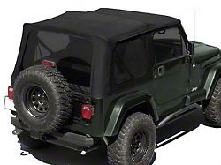 Rugged Ridge XHD Replacement Soft Top with Tinted Windows and Door Skins; Black Diamond (88-95 Jeep Wrangler YJ)