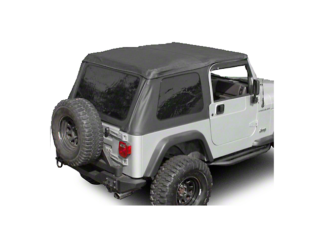Rugged Ridge XHD Bowless Sailcloth Soft Top with Tinted Windows and Door Surrounds; Spice (97-06 Jeep Wrangler TJ, Excluding Unlimited)