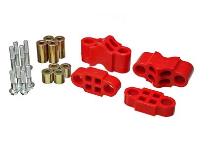 Sway Bar Spacer Set; Red (18-24 Jeep Wrangler JL, Excluding Rubicon)