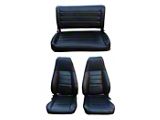 Front Bucket and Rear Bench Seat Upholstery Kit; Vinyl (87-95 Jeep Wrangler YJ w/ Fold-Down Rear Seat)