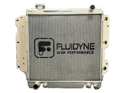 FLUIDYNE High Performance 3-Row Aluminum Radiator; 26-Inch x 24-Inch (87-06 Jeep Wrangler YJ & TJ w/ LS Swap)