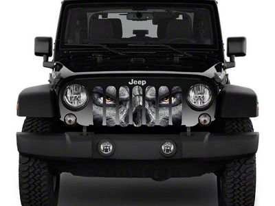 ZKD Customs Grille Insert; Angry Skull (07-18 Jeep Wrangler JK)