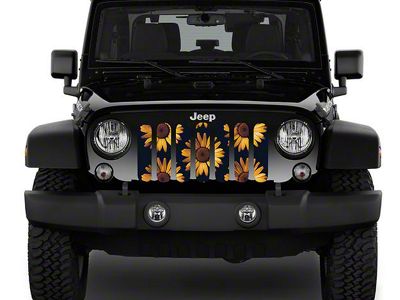 ZKD Customs Grille Insert; Scatered Sunflowers (07-18 Jeep Wrangler JK)