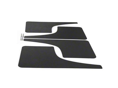 Mud Flaps; Front and Rear; Gloss Black Vinyl (18-24 Jeep Wrangler JL)