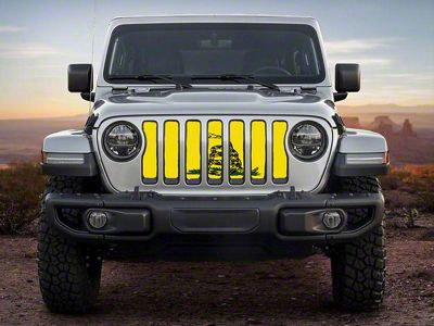 ZKD Customs Grille Insert; DTOM Flag (18-24 Jeep Wrangler JL)
