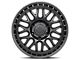 Lock Off-Road Onyx Matte Black with Matte Black Ring Wheel; 17x9 (18-24 Jeep Wrangler JL)