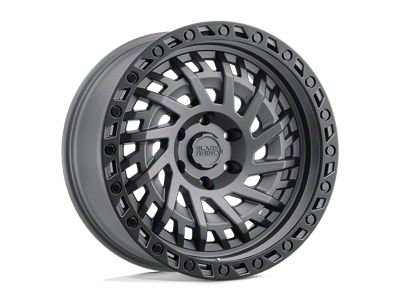 Black Rhino Shredder Matte Gunmetal with Black Ring Wheel; 20x9.5 (07-18 Jeep Wrangler JK)