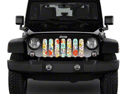 ZKD Customs Grille Insert; Whimsical Flowers (07-18 Jeep Wrangler JK)