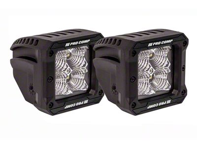Pro Comp 2x2 Square S4 GEN3 LED Lights; Flood Beam (Universal; Some Adaptation May Be Required)