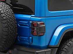 RedRock ABS Tail Light Guard; Textured Black (18-26 Jeep Wrangler JL w/ Factory LED Tail Lights)