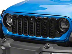 RedRock Grille Inserts; Black (24-26 Jeep Wrangler JL Rubicon, Sahara)