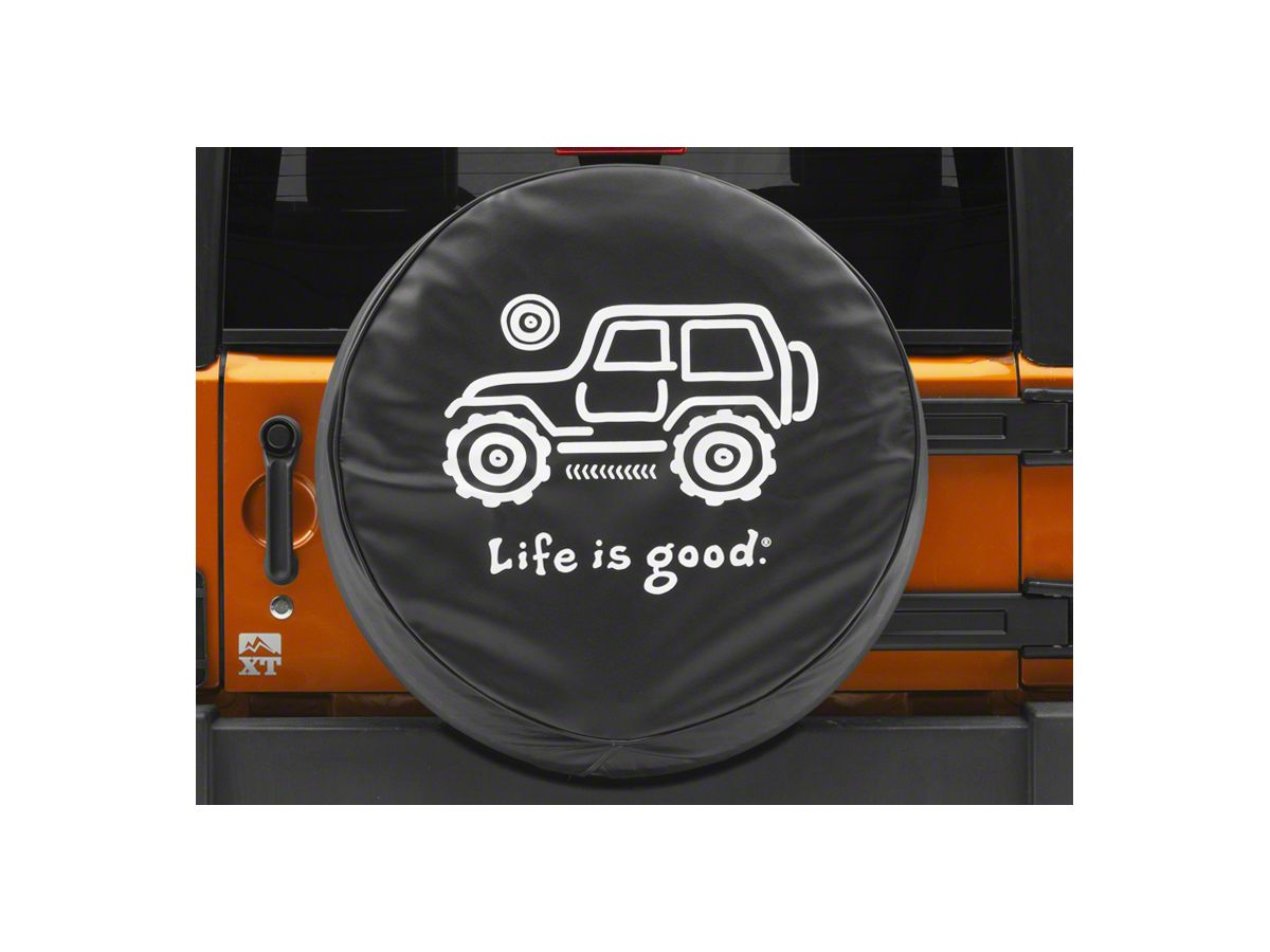 Life is Good Jeep Wrangler Native Off-Road Spare Tire Cover J218563 (66-18  Jeep CJ5, CJ7, Wrangler YJ, TJ & JK) - Free Shipping