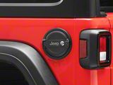 Jeep Licensed by RedRock Locking Aluminum Fuel Filler Door Cover (18-26 Jeep Wrangler JL)
