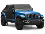 Suparee All-Weather Cab Cover for Removed Tops; Black/Green (07-25 Jeep Wrangler JK & JL 4-Door)