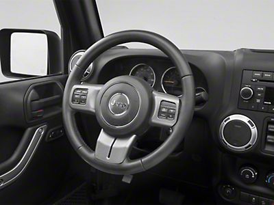 Rugged Ridge Jeep Wrangler Steering Wheel Trim - Charcoal  (11-18 Jeep  Wrangler JK)