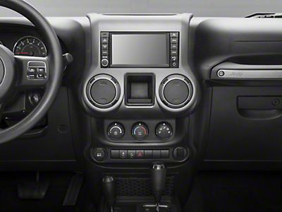 Rugged Ridge Jeep Wrangler Center Radio Console Accent Trim - Charcoal   (11-18 Jeep Wrangler JK)