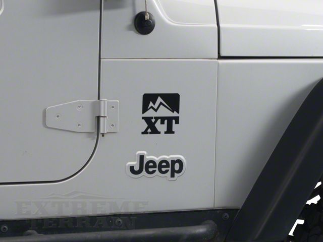 SEC10 Side Accent Decal with XT Logo; Gloss Black (20-24 Jeep Gladiator JT)