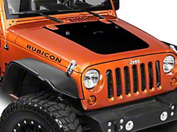 SpeedForm Hood Decal; Gloss Black (07-18 Jeep Wrangler JK)