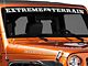 SEC10 ExtremeTerrain Windshield Banner; Silver (66-24 Jeep CJ5, CJ7, Wrangler YJ, TJ, JK & JL)