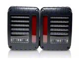 Flashtech LED Tail Lights; Black Housing; Clear Lens (07-18 Jeep Wrangler JK)