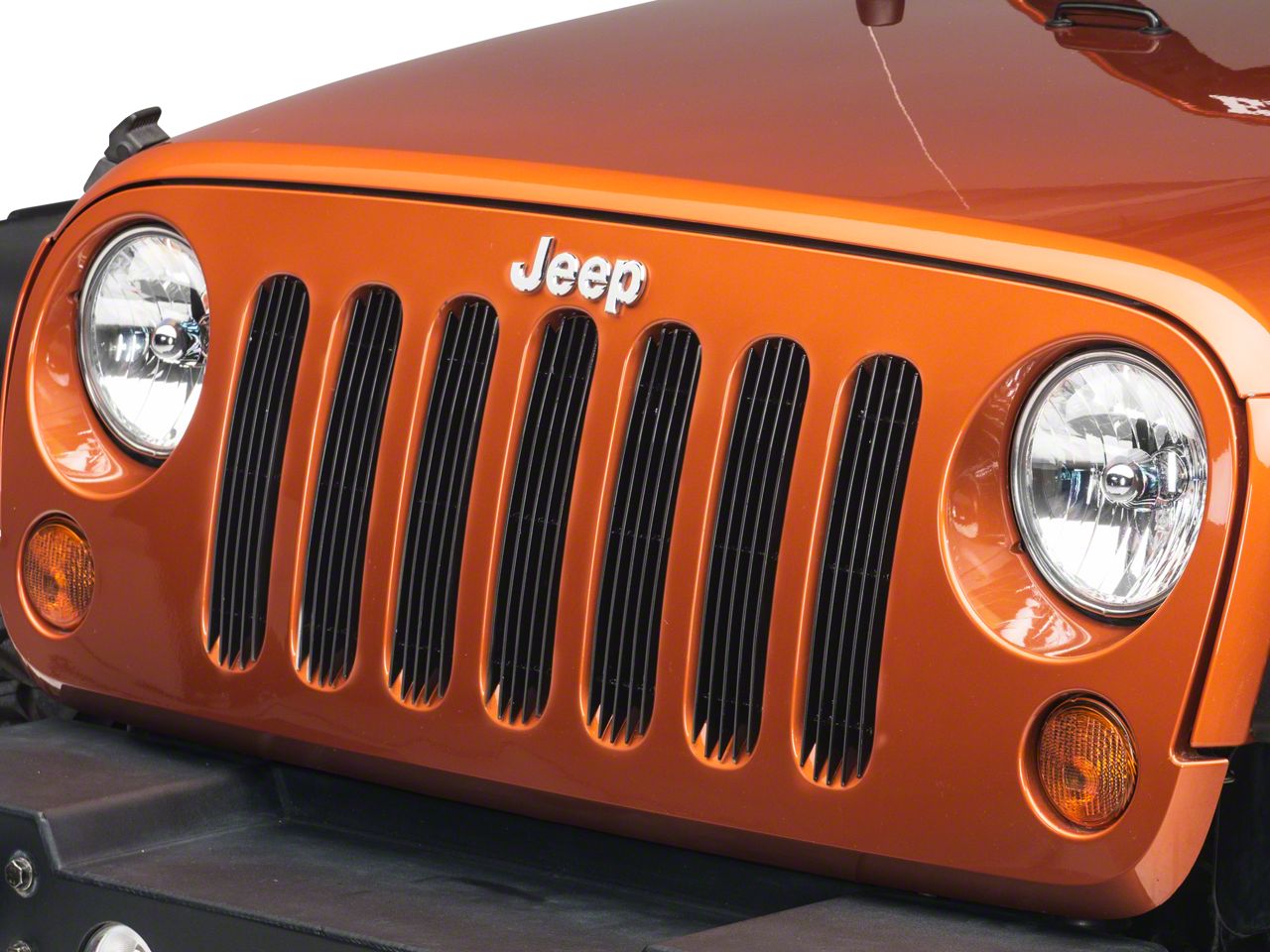 RedRock 4x4 Jeep Wrangler Black Billet Grille Inserts J40009 (07-18 ...