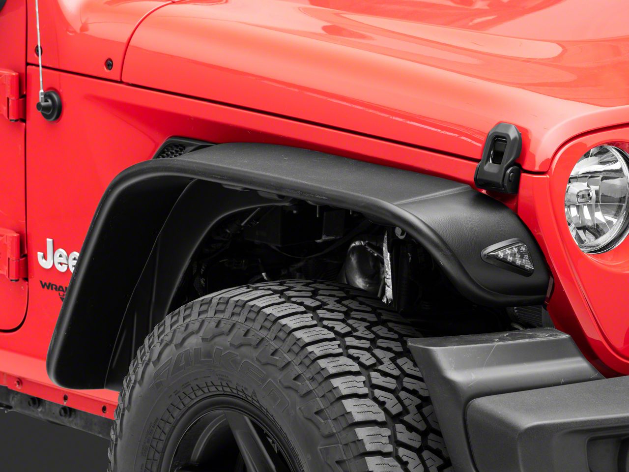 Bushwacker Jeep Wrangler Flat Style Fender Flares; Textured Black J40049-JL  (18-23 Jeep Wrangler JL 4-Door) Free Shipping