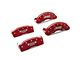 MGP Brake Caliper Covers with Jeep Grille Logo; Red; Front and Rear (18-24 Jeep Wrangler JL)