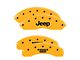 MGP Brake Caliper Covers with Jeep Grille Logo; Yellow; Front and Rear (18-24 Jeep Wrangler JL)